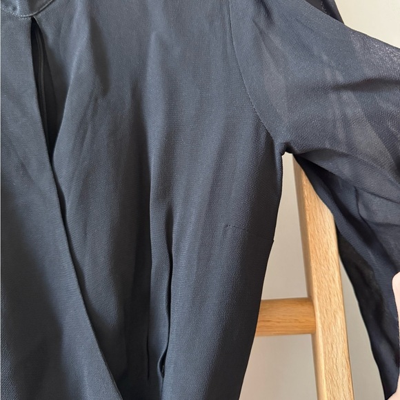 Reformation Ottessa Cutout Georgette Mini Wrap Dress - Size M - Black - GUC - Picture 4 of 12